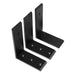 DURAFORCE 6 Heavy Duty Black Steel 6”x8” Countertop Support Brackets Corbel Lot L Shelf