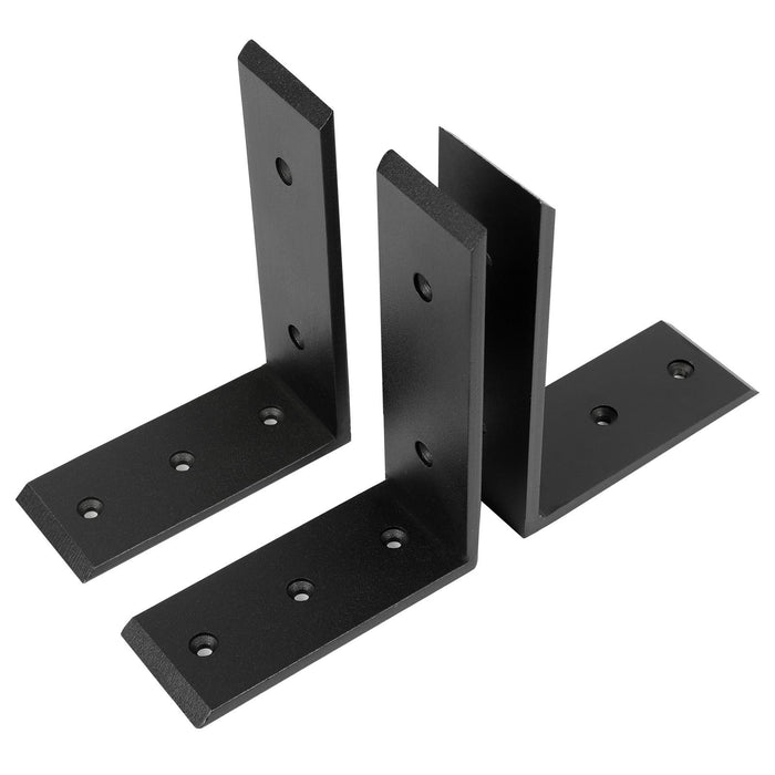 DURAFORCE 6 Heavy Duty Black Steel 6”x8” Countertop Support Brackets Corbel Lot L Shelf