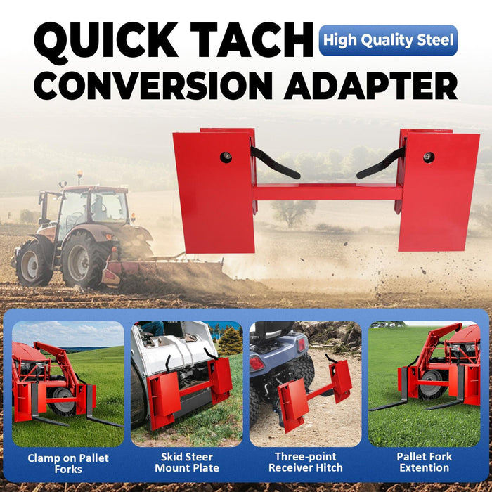 DURAFORCE For Bobtach Universal Skid Steer Quick Attach Plate Conversion Adapter 4000LBS