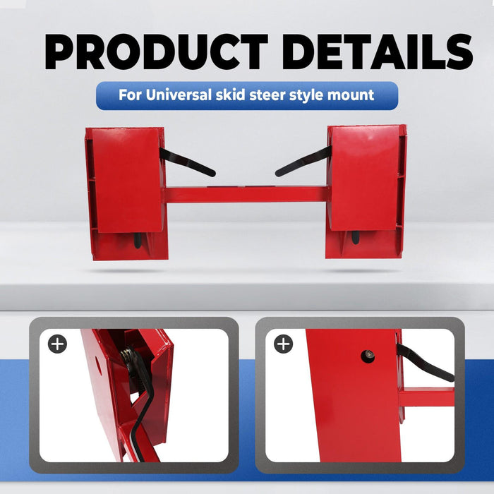 DURAFORCE For Bobtach Universal Skid Steer Quick Attach Plate Conversion Adapter 4000LBS