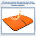 DURAFORCE Orange Tractor Canopy For Tractors Mowers ROPS Replace for Tuff Top 52"x52"
