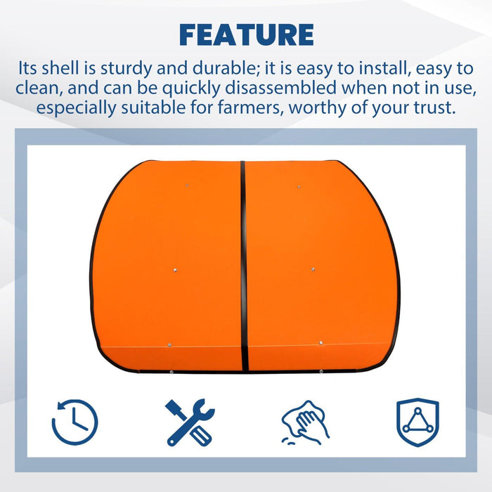 DURAFORCE Orange Tractor Canopy For Tractors Mowers ROPS Replace for Tuff Top 52"x52"