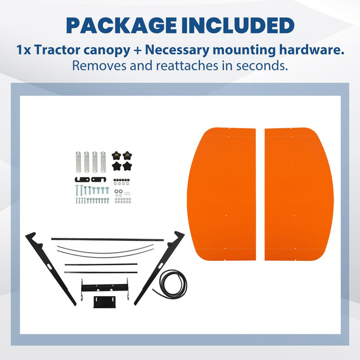 DURAFORCE Orange Tractor Canopy For Tractors Mowers ROPS Replace for Tuff Top 52"x52"