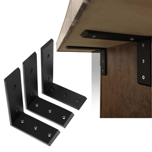 DURAFORCE 3 Heavy Duty Black Steel 6"x8" Countertop Support Brackets Corbel Lot L Shelf