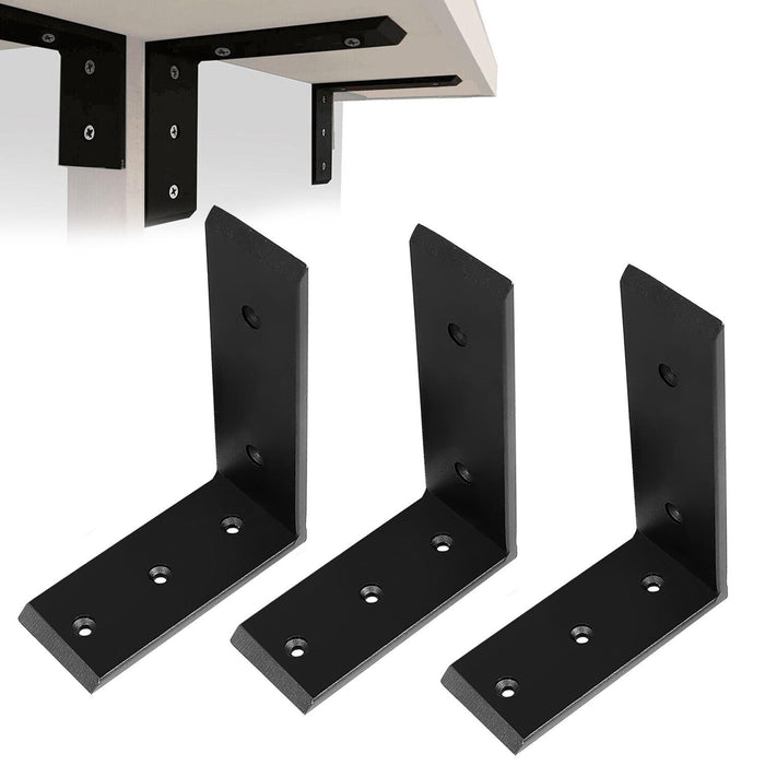 DURAFORCE 3 Heavy Duty Black Steel 6"x8" Countertop Support Brackets Corbel Lot L Shelf