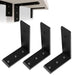 DURAFORCE 3 Heavy Duty Black Steel 6"x8" Countertop Support Brackets Corbel Lot L Shelf