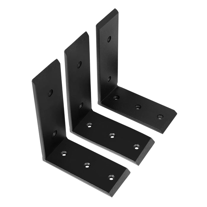DURAFORCE 3 Heavy Duty Black Steel 6"x8" Countertop Support Brackets Corbel Lot L Shelf