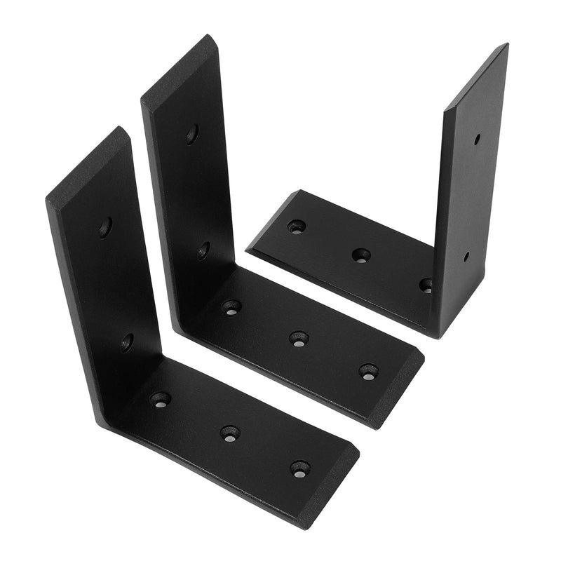 DURAFORCE 3 Heavy Duty Black Steel 6"x8" Countertop Support Brackets Corbel Lot L Shelf