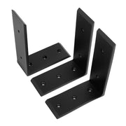 DURAFORCE 3 Heavy Duty Black Steel 6"x8" Countertop Support Brackets Corbel Lot L Shelf