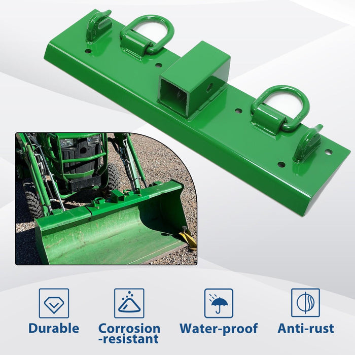 DURAFORCE Bolt-on Grab Hooks, D Rings,2" Receiver all-in-one For John Deere 1025R Tractor