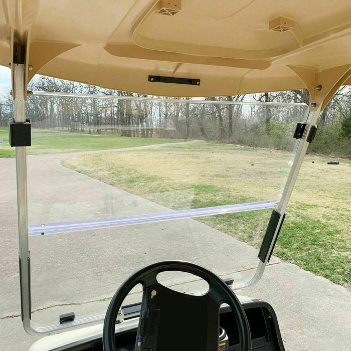 DURAFORCE Clear Windshield For Yamaha G22 2003-2006 Folding Polycarbonate Golf Cart Part