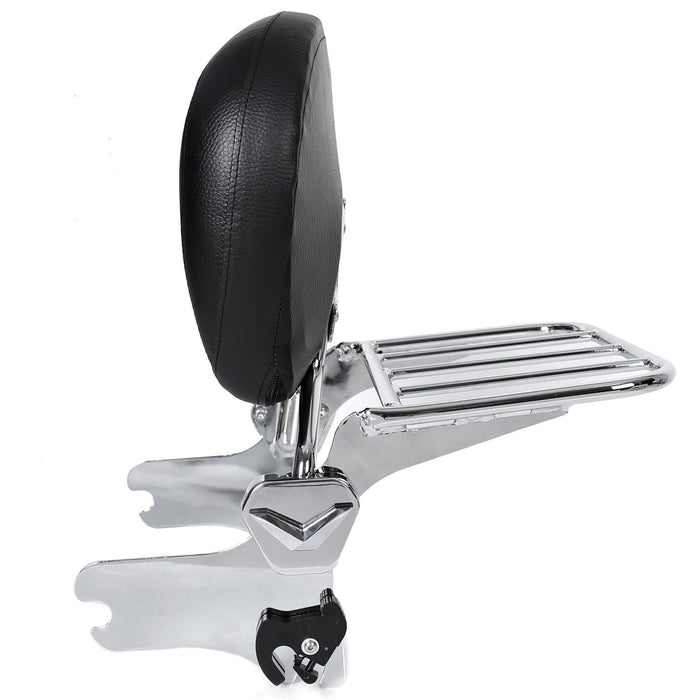 DURAFORCE Backrest Sissy Bar Rack For Harley Touring Street Glide Road King 1997-2008