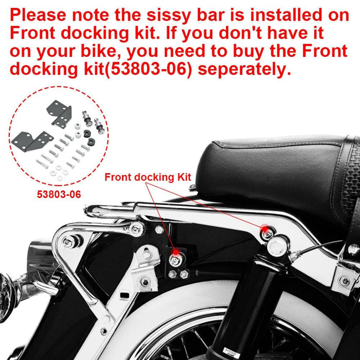 DURAFORCE Backrest Sissy Bar Rack For Harley Touring Street Glide Road King 1997-2008