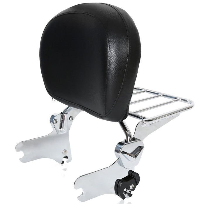 DURAFORCE Backrest Sissy Bar Rack For Harley Touring Street Glide Road King 1997-2008