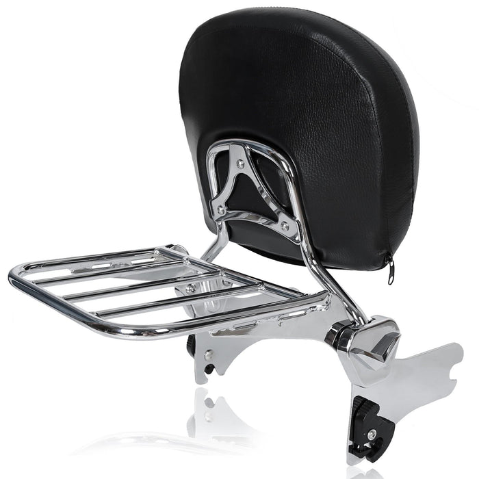 DURAFORCE Backrest Sissy Bar Rack For Harley Touring Street Glide Road King 1997-2008