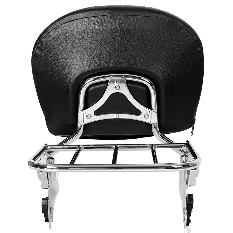 DURAFORCE Backrest Sissy Bar Rack For Harley Touring Street Glide Road King 1997-2008