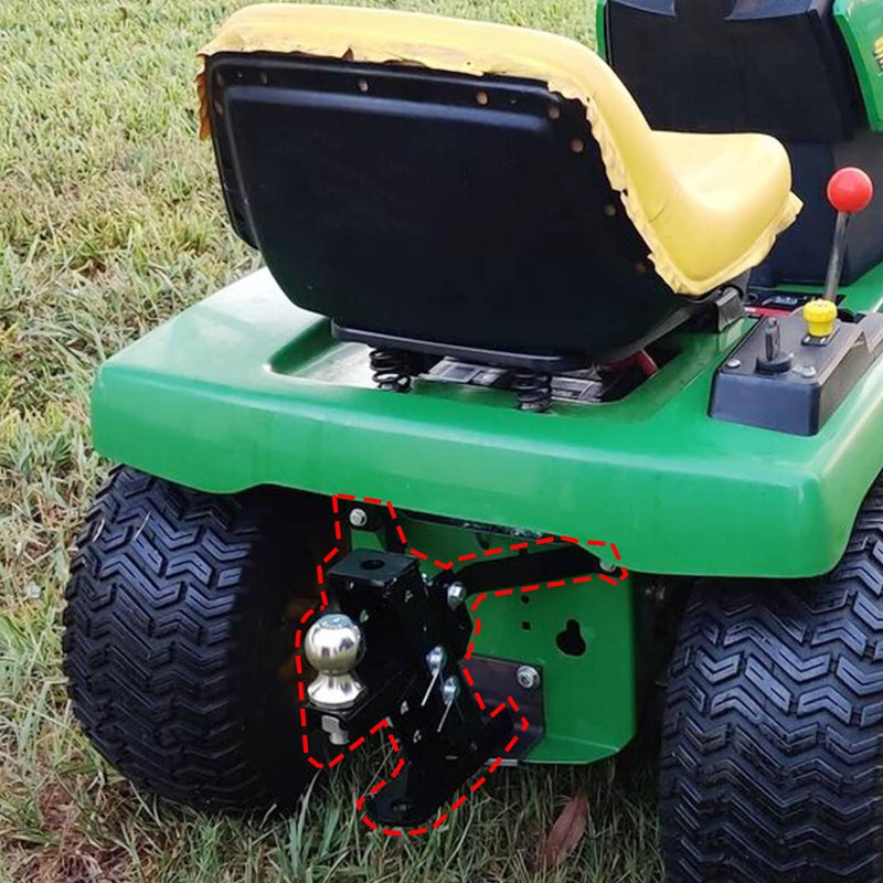 DURAFORCE Adjustable Lawn Mower Trailer Towing Hitch Garden Tractor Hitch For John Deere