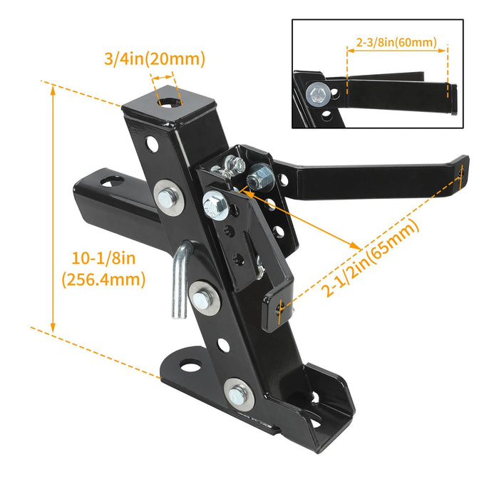 DURAFORCE Adjustable Lawn Mower Trailer Towing Hitch Garden Tractor Hitch For John Deere