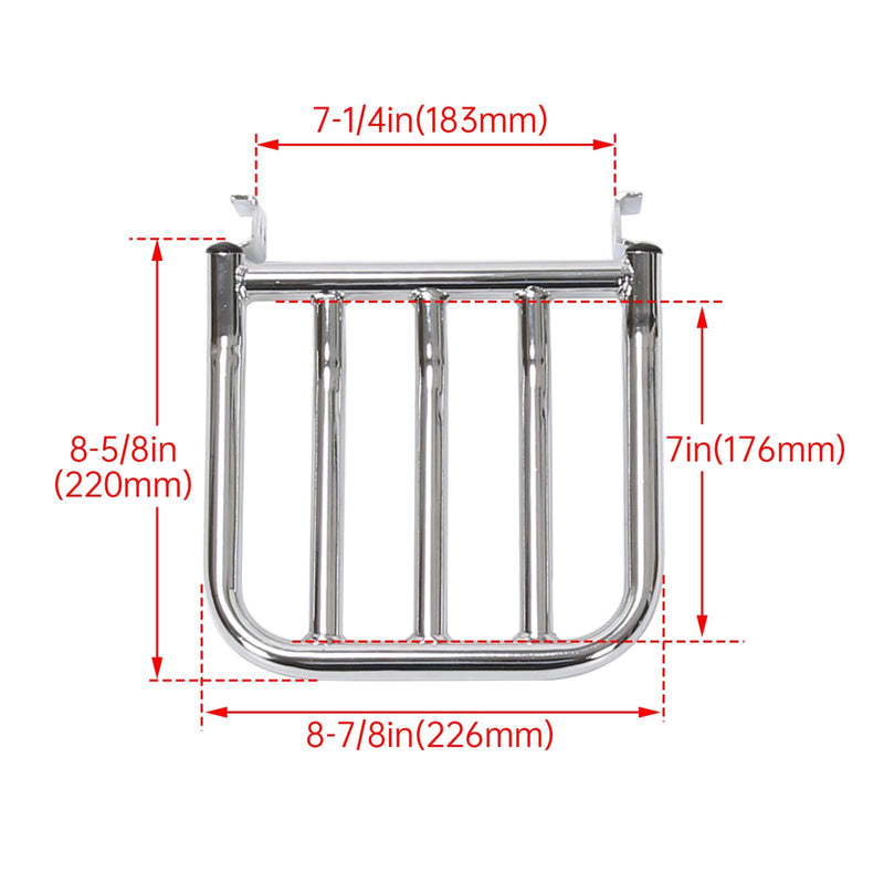DURAFORCE Detachable Rear Backrest Luggage Rack For Harley Davidson Heritage Softail FLSTC