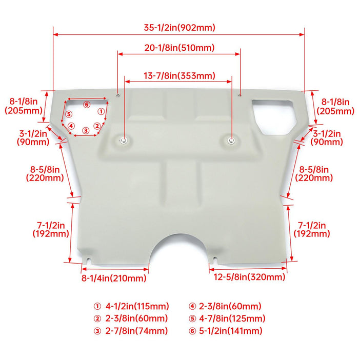 DURAFORCE NEW Engine Pan Skid Plate For Toyota Tacoma 2005-2015 Gray Aluminium PT212-35075