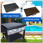 DURAFORCE Outdoor 36" Hinged Hard Cover Lid 36 Inch Aluminum DP For Blackstone Griddle