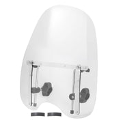 DURAFORCE 19"x17"Large Clear Universal Windshield for 7/8'' 1'' 1.25" Motorcycle Handlebar