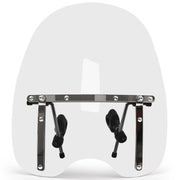 DURAFORCE 19"x17"Large Clear Universal Windshield for 7/8'' 1'' 1.25" Motorcycle Handlebar