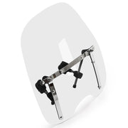 DURAFORCE 19"x17"Large Clear Universal Windshield for 7/8'' 1'' 1.25" Motorcycle Handlebar