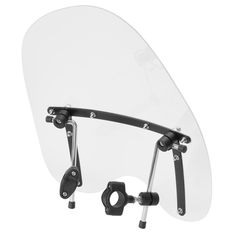 DURAFORCE 19"x17"Large Clear Universal Windshield for 7/8'' 1'' 1.25" Motorcycle Handlebar