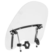 DURAFORCE 19"x17"Large Clear Universal Windshield for 7/8'' 1'' 1.25" Motorcycle Handlebar