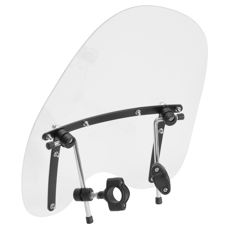 DURAFORCE 19"x17"Large Clear Universal Windshield for 7/8'' 1'' 1.25" Motorcycle Handlebar