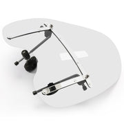 DURAFORCE 19"x17"Large Clear Universal Windshield for 7/8'' 1'' 1.25" Motorcycle Handlebar