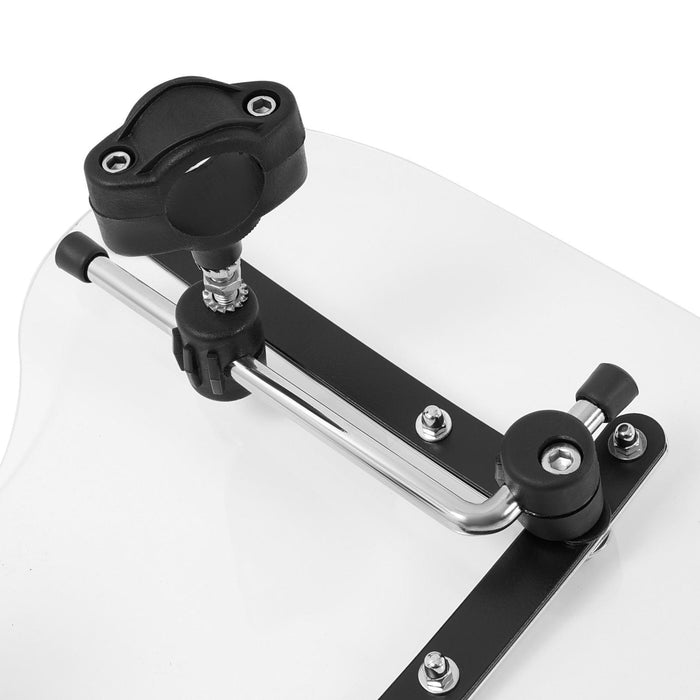 DURAFORCE 19"x17"Large Clear Universal Windshield for 7/8'' 1'' 1.25" Motorcycle Handlebar