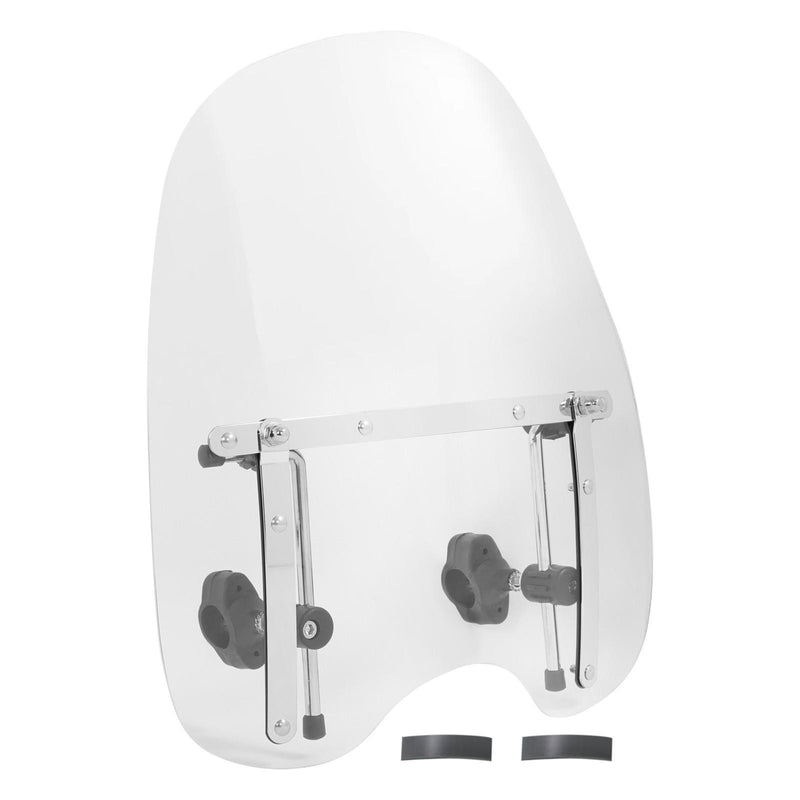 DURAFORCE 19"x17" Large Clear Windshield For Harley Honda Suzuki Yamaha Cruiser motorcycle