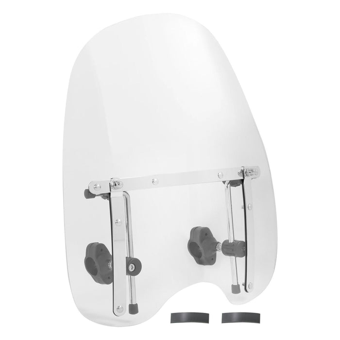 DURAFORCE 19"x17" Large Clear Windshield For Harley Honda Suzuki Yamaha Cruiser motorcycle