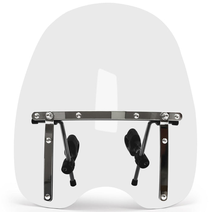 DURAFORCE 19"x17" Large Clear Windshield For Harley Honda Suzuki Yamaha Cruiser motorcycle