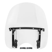 DURAFORCE 19"x17" Large Clear Windshield For Harley Honda Suzuki Yamaha Cruiser motorcycle