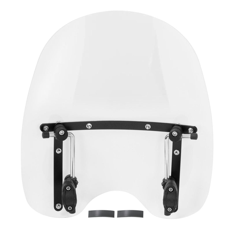 DURAFORCE 19"x17" Large Clear Windshield For Harley Honda Suzuki Yamaha Cruiser motorcycle