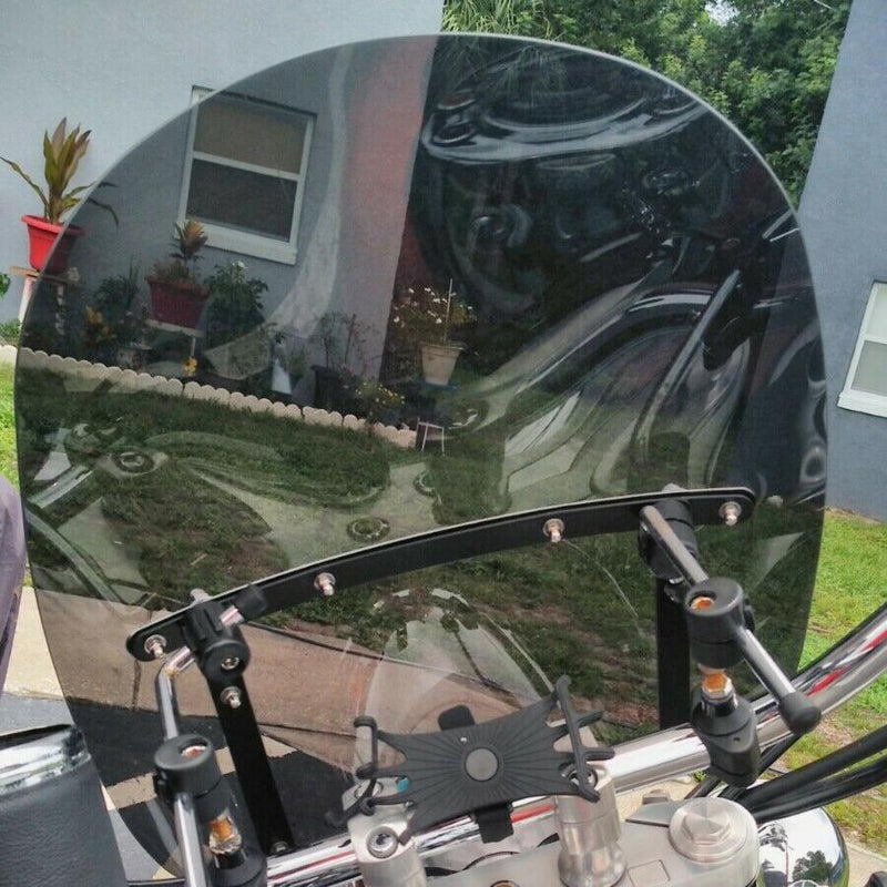 DURAFORCE Smoke Windshield Windscreen for Honda Magna Shadow Spirit Sabre 600 19"x17"