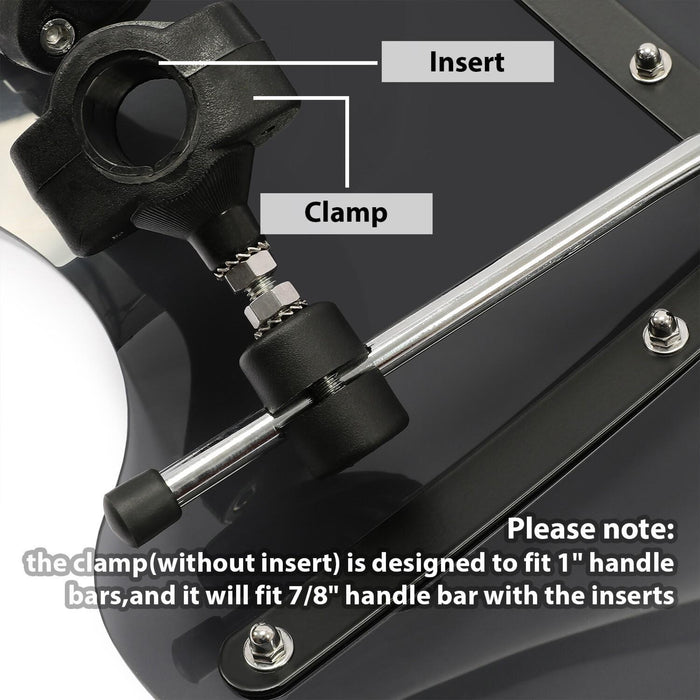 DURAFORCE Smoke Windshield Windscreen for Honda Magna Shadow Spirit Sabre 600 19"x17"