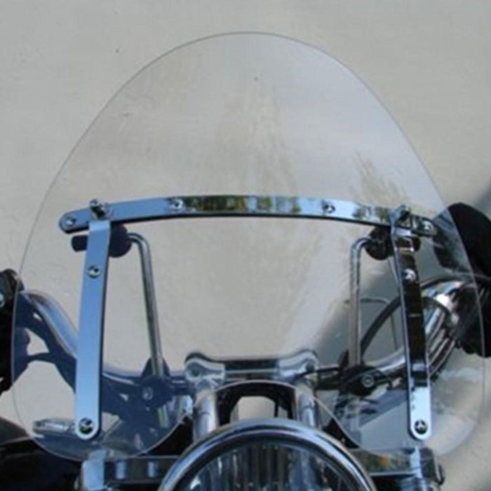 DURAFORCE 18"x16" Clear Universal Motorcycle Windshield For Yamaha V Star 650 Virago 250