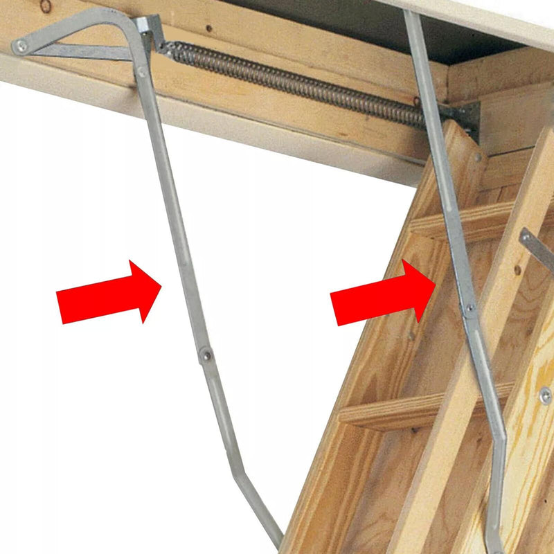 DURAFORCE Pair Attic Ladder Spreader Hinge Arms For Werner 55-1 MFG 2006 And Older