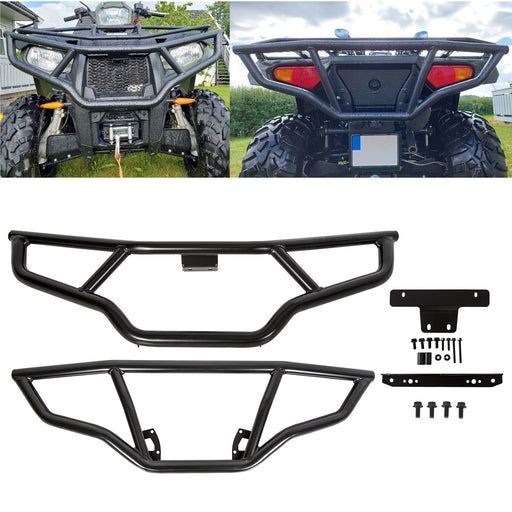 DURAFORCE Front + Rear Brush Guard Bumper Set For Polaris Sportsman 570 EPS SP 2016-2020