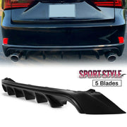 DURAFORCE Rear Bumper Diffuser Splitter Lip 5F Style For Lexus IS250 IS350 IS200T 14-16