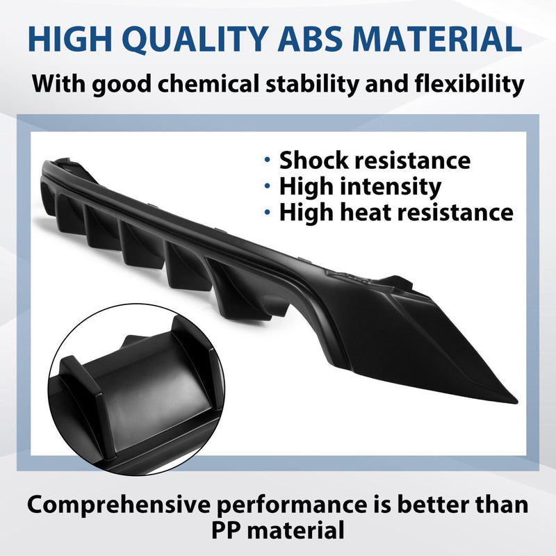DURAFORCE Rear Bumper Diffuser Splitter Lip 5F Style For Lexus IS250 IS350 IS200T 14-16