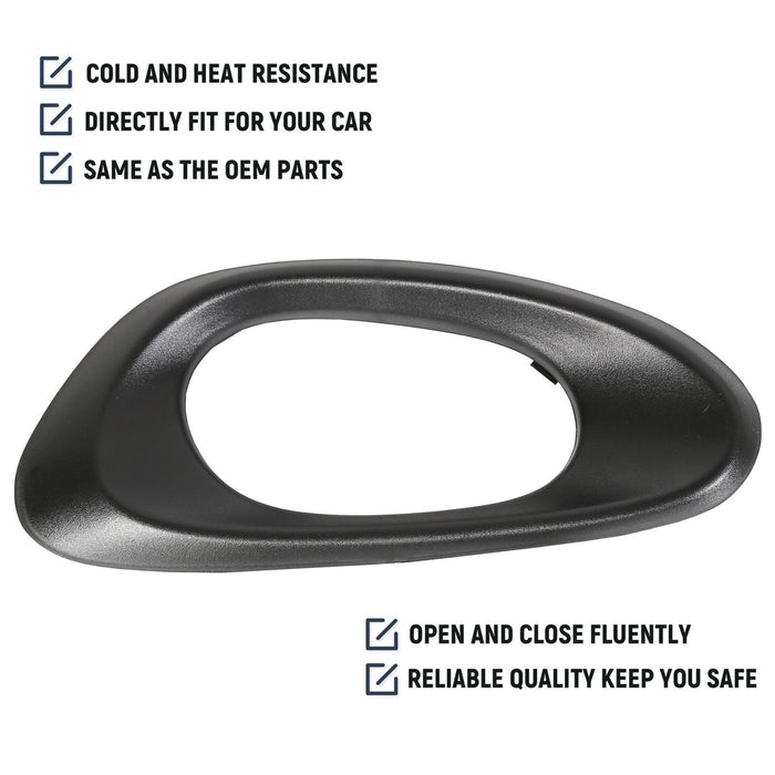 DURAFORCE Door Handle Inside Bezel Black Front Driver Side For Chevy Trailblazer 2002-2009