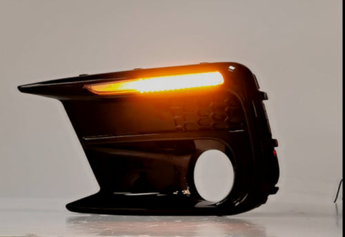 DURAFORCE Fit 2018-2021 Subaru WRX STI Switchback Led DRL Sequential Fog Lights Bezel