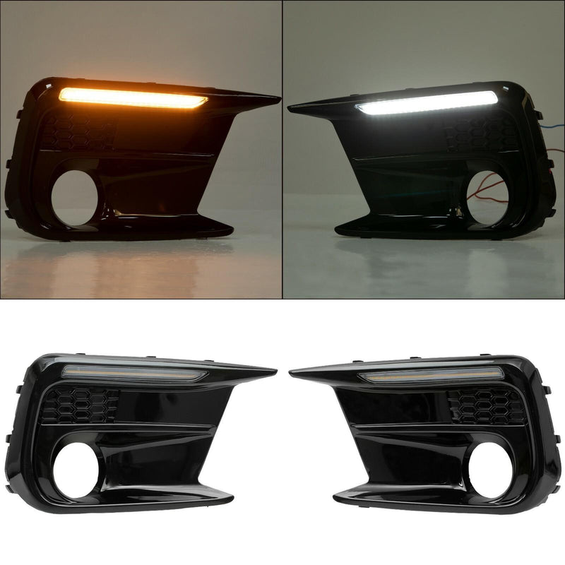 DURAFORCE Fit 2018-2021 Subaru WRX STI Switchback Led DRL Sequential Fog Lights Bezel