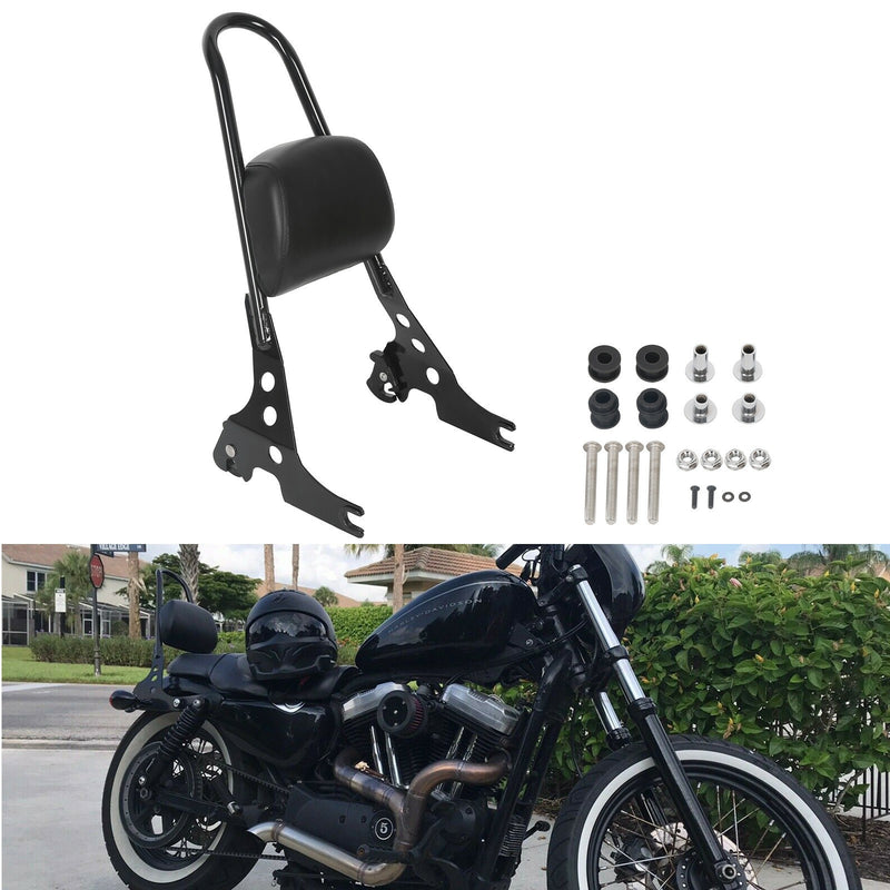 DURAFORCE Sissy Bar Backrest For Harley Sportster Iron 883 1200 Forty Eight 2004-2022