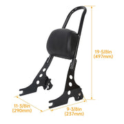 DURAFORCE Sissy Bar Backrest For Harley Sportster Iron 883 1200 Forty Eight 2004-2022